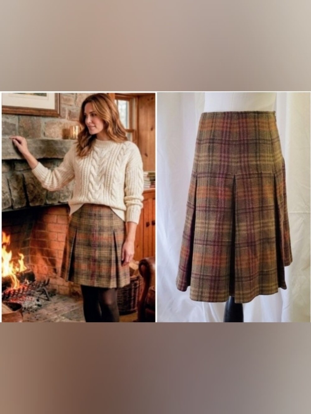 MAXMARA WEEKEND Classic Wool Skirt Vintage Preppy